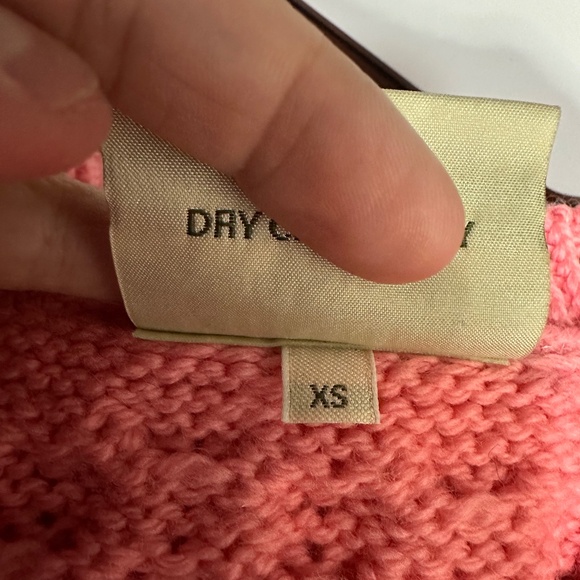 Kilronan Knitwear Merino Wool Ireland Pink Chunky Knit Babydoll Cardigan Sz XS - Picture 8 of 8